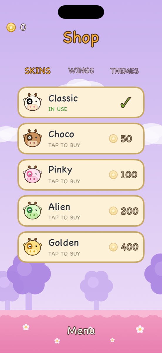 Shop with cow skins
